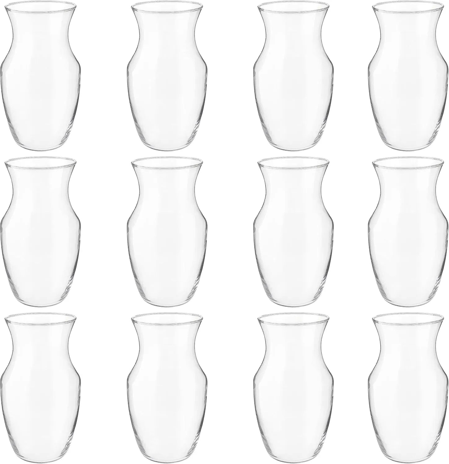 12 Pack: 9”; Glass Rose Vase by Ashland®
