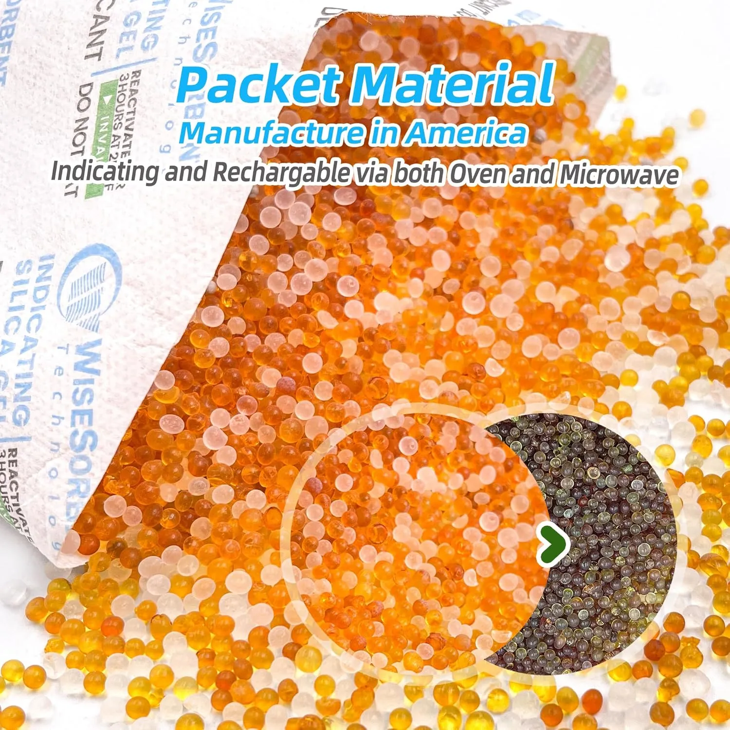 12 Packs 100 Gram Rechargeable Desiccant Packs, Indicating Silica Gel Packets, Moisture Absorbers for Storage, Gun Safe Dehumidifiers