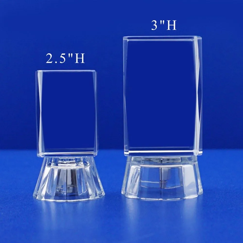12 Pcs Personalized Custom Laser Engraving 3D Wedding Crystal Cube Party Favors with Organza Bags/Recuerdos para Boda (2.5"H) (12 Pieces)