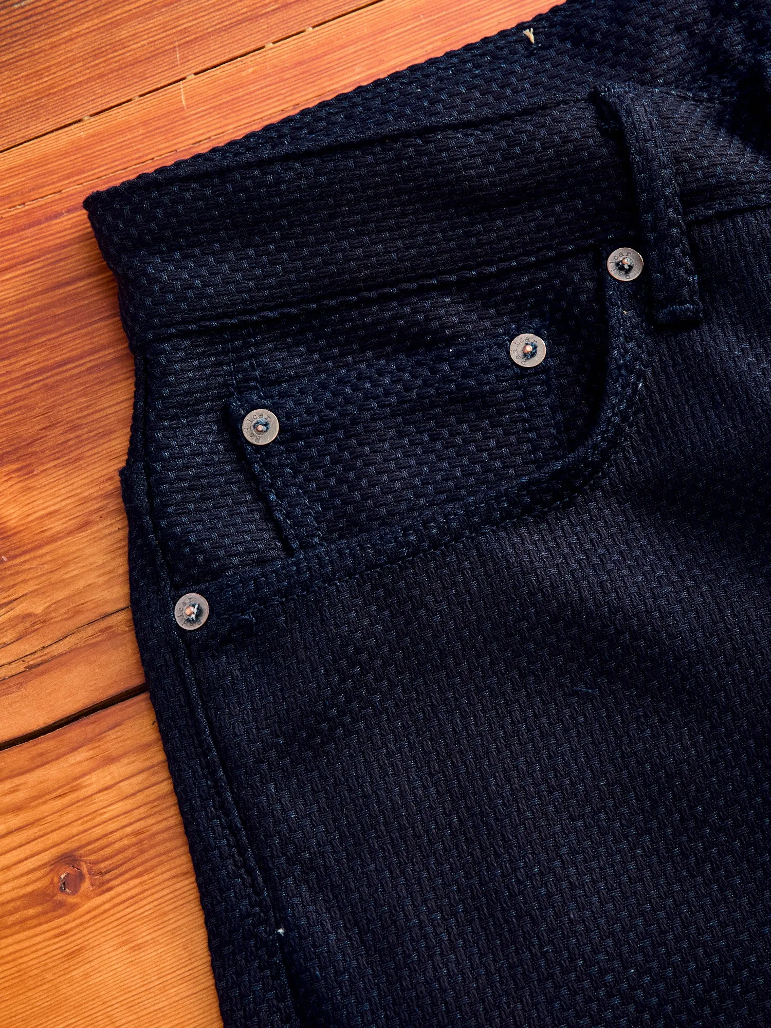 12oz Sashiko Indigo Denim - Spikes Fit
