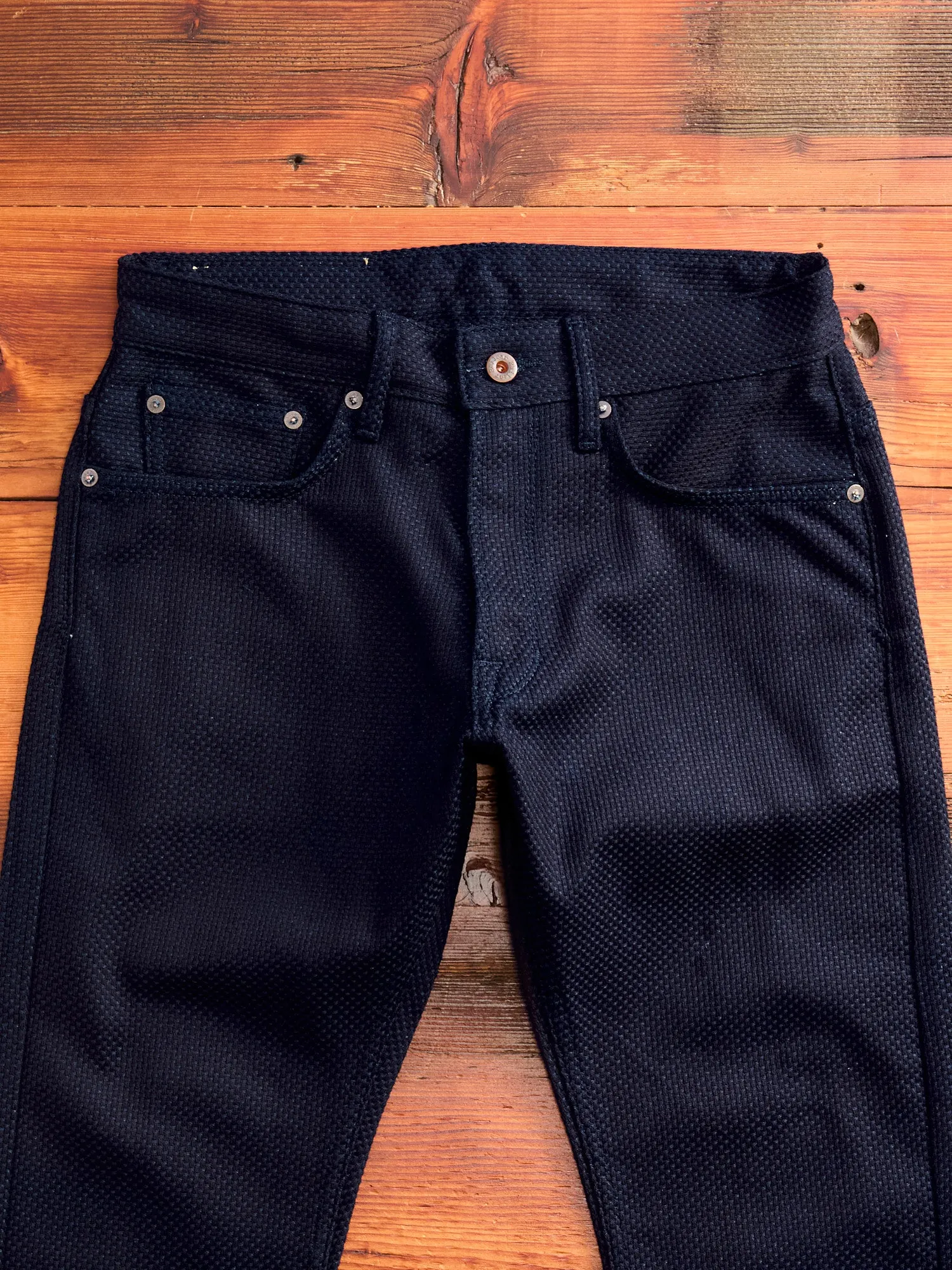 12oz Sashiko Indigo Denim - Spikes Fit