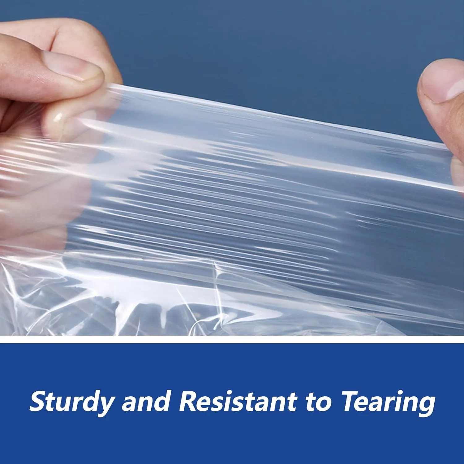 12" x 15" (100 Count) - Clear Poly Bags with Suffocation Warning Self Seal for Packaging, Shirts, Clothing & FBA - Permanent Adhesive