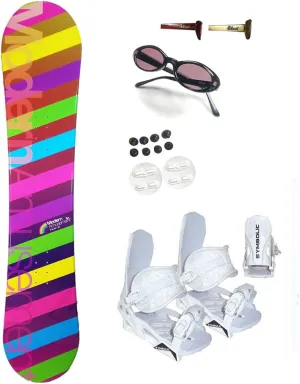 140cm Modern Amusement Palm Snowboard Symbolic Bindings  Velvet Shades Package