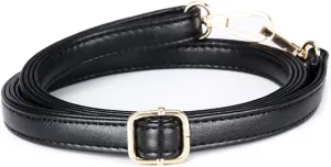 1.5 cm Purse Straps Replacement Crossbody Sheepskin Pattern Leather Adjustable Shoulder Bag Strap for Cross body Handbag 59" (Black)