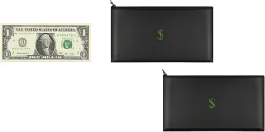2 Pack Cash/Money Pouch/Bag Perfect Size, Waterproof, 7.7 in x 3.9 in, Travel Pouch/Bag with Cash Icon/Symbol/Dollar/$ Sign. Cash Organizer.