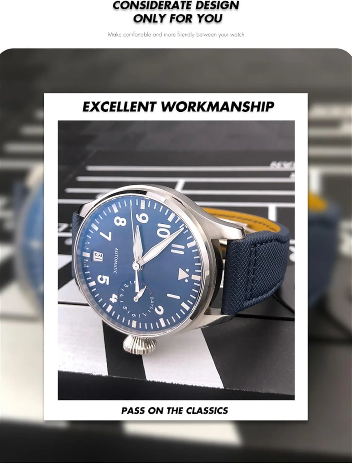 20mm 21mm 22mm Watch band，For IWC Le Petit Prince Big Pilot IW3777 Sport Fiber Canvas Watch Strap