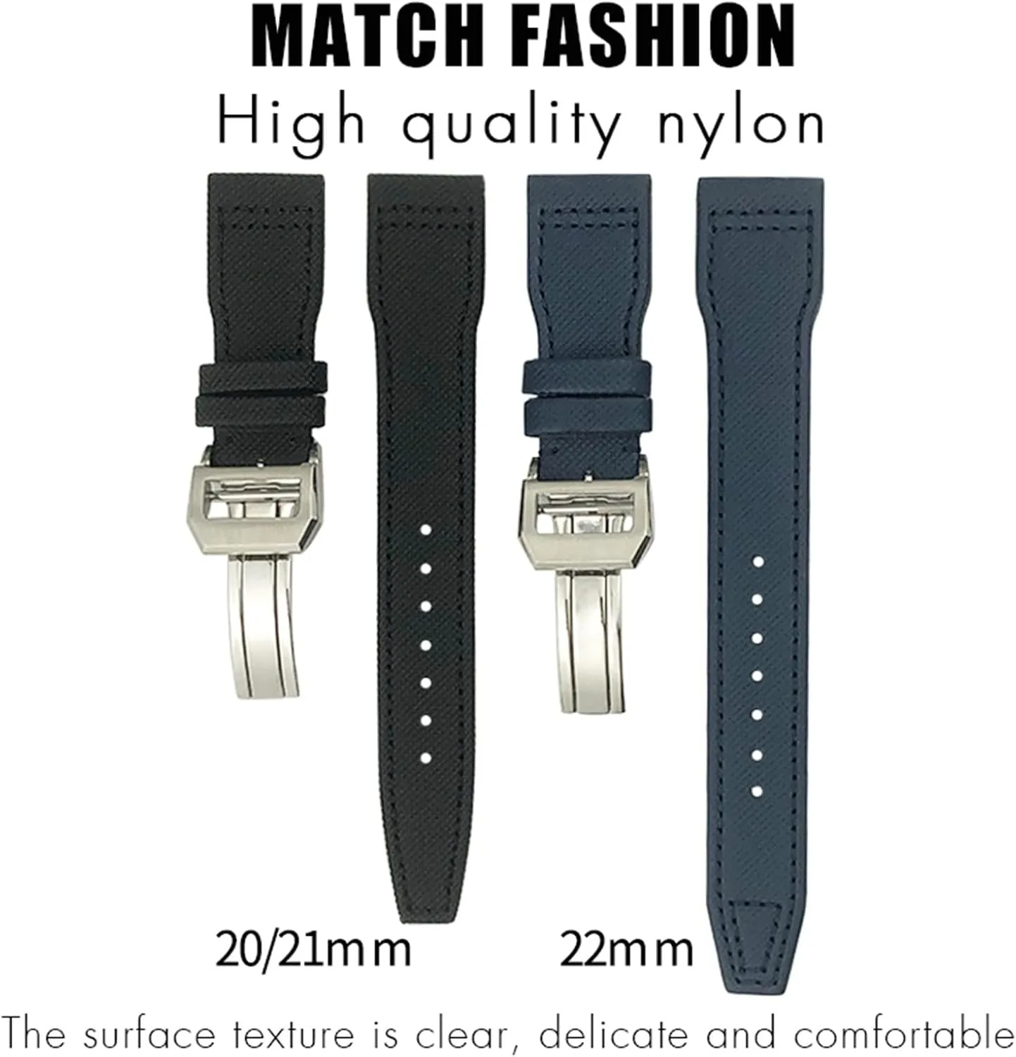 20mm 21mm 22mm Watch band，For IWC Le Petit Prince Big Pilot IW3777 Sport Fiber Canvas Watch Strap