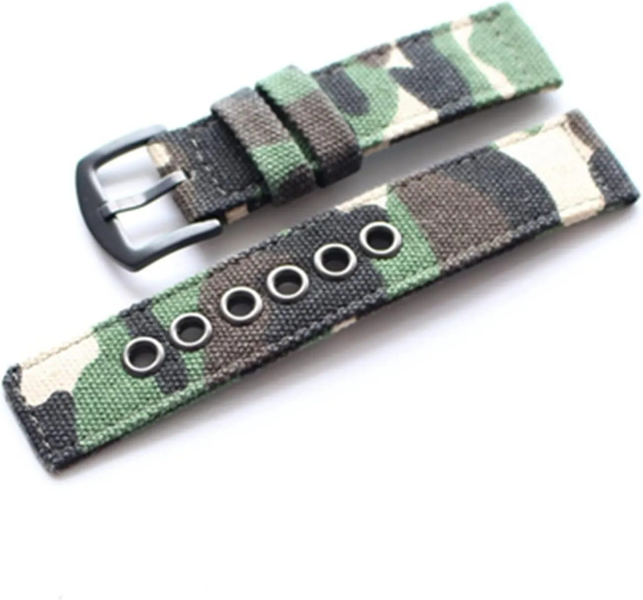 20mm 22mm 24mm Camo Blue Green Black Pure Canvas Watchbands Nylon Strap Compatible With Army Watch Hamilton Wristband Oris Bracelet