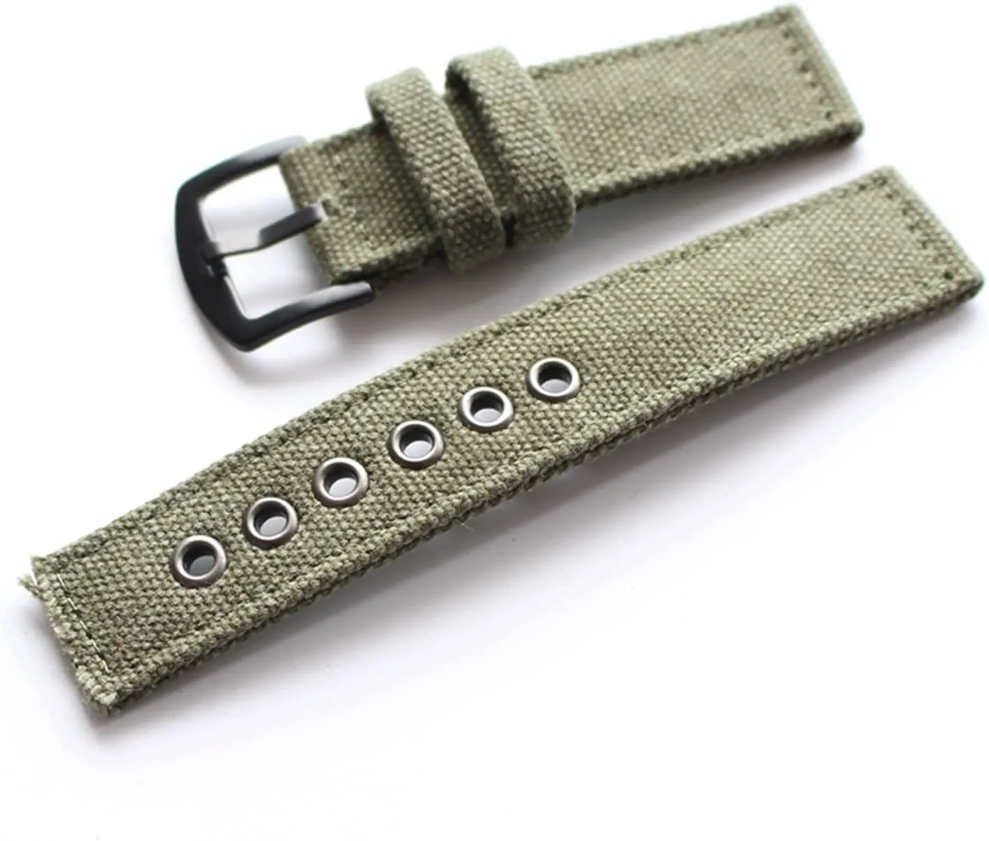 20mm 22mm 24mm Camo Blue Green Black Pure Canvas Watchbands Nylon Strap Compatible With Army Watch Hamilton Wristband Oris Bracelet