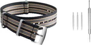 20mm High Density Nylon Strap WatchBand For Omega Seamaster 007 Moonswatch Commander Speedmaster 300 AT150 AQUA TERRA BeltSoft Canvas Fabric Strap Compatible 19/21 MM