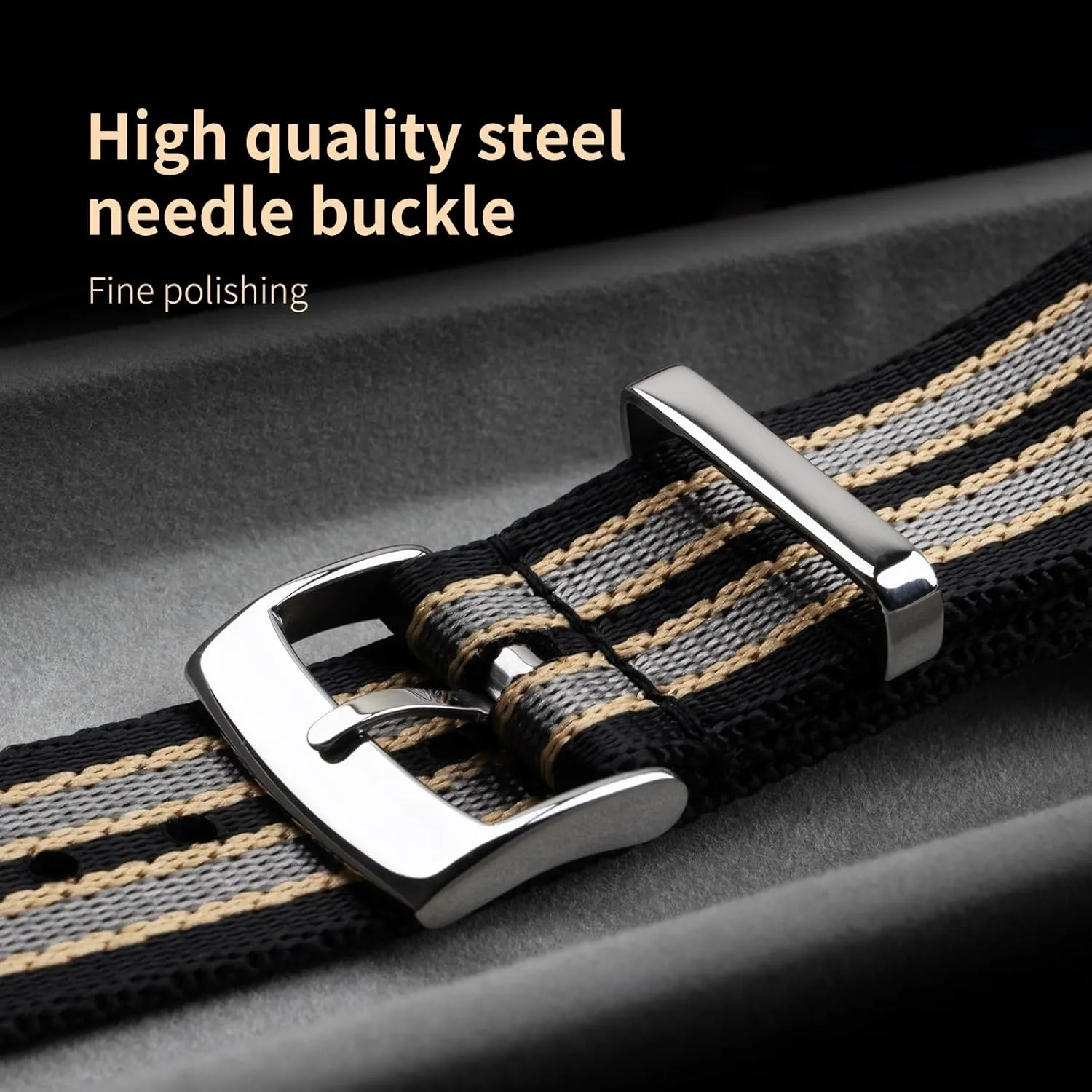 20mm High Density Nylon Strap WatchBand For Omega Seamaster 007 Moonswatch Commander Speedmaster 300 AT150 AQUA TERRA BeltSoft Canvas Fabric Strap Compatible 19/21 MM