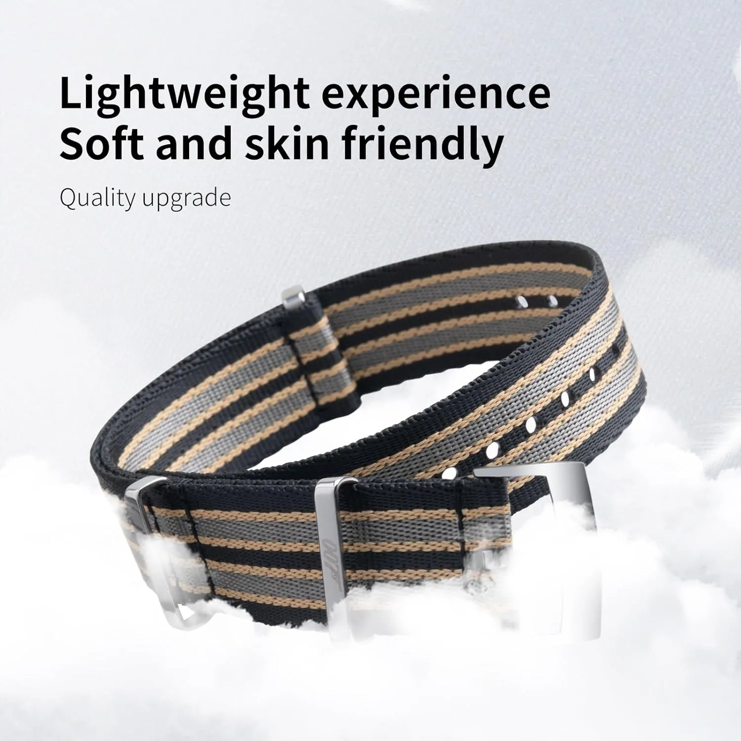 20mm High Density Nylon Strap WatchBand For Omega Seamaster 007 Moonswatch Commander Speedmaster 300 AT150 AQUA TERRA BeltSoft Canvas Fabric Strap Compatible 19/21 MM