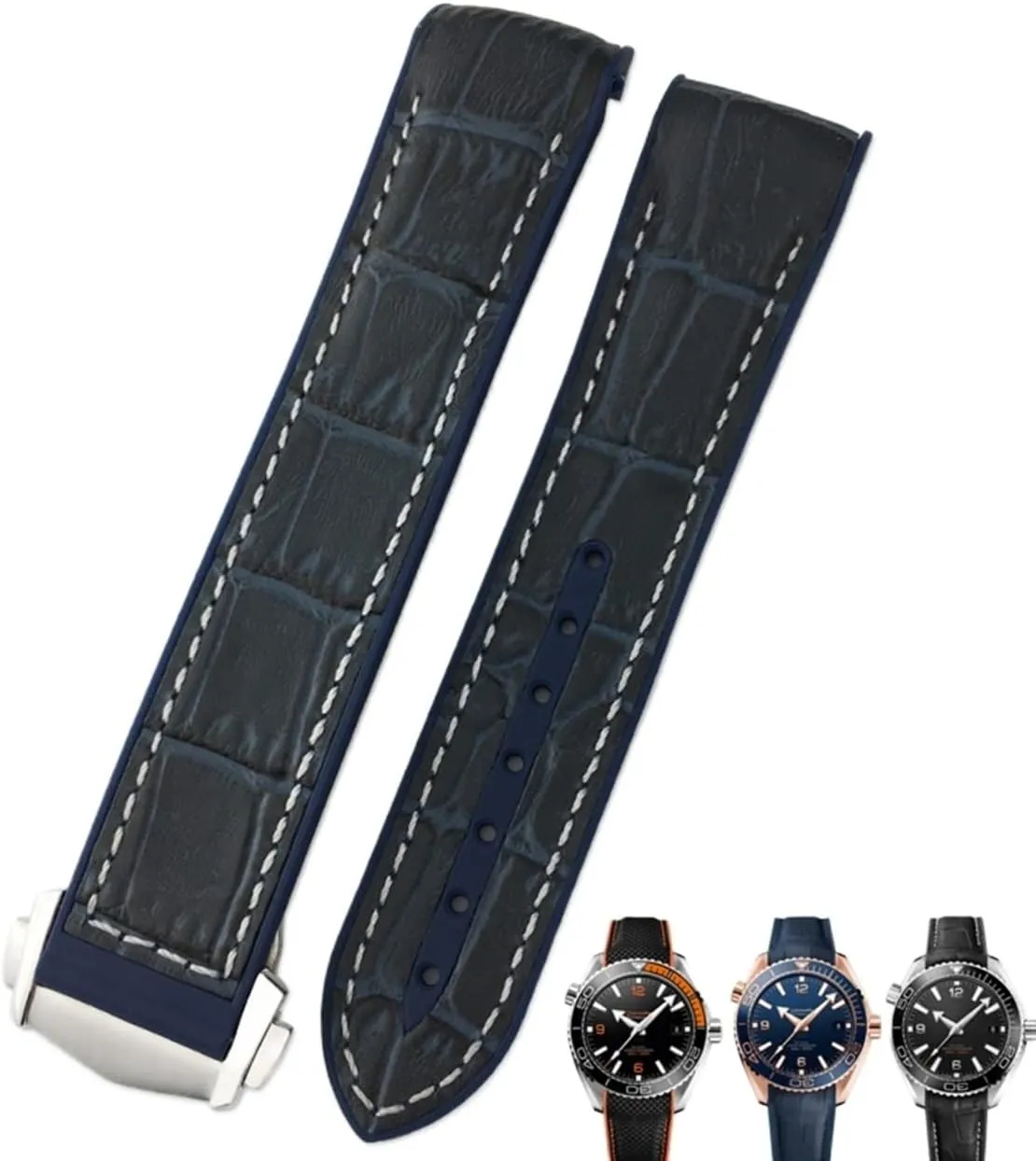 22mm 24mm 26mm Italy Calf Bamboo Leather Watchband Compatible with Panerai Strap Watch Band with Buckle PAM441/111/386 Accessories