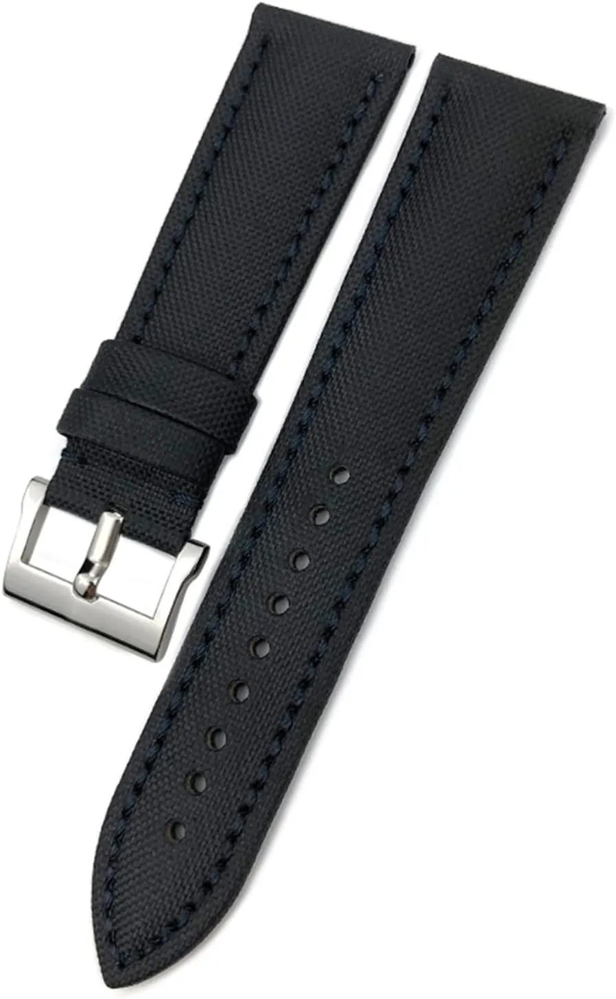 23.0Mm Nylon Fiber Canvas Watch Strap Replacement for Blancpain Fifty Fathoms Black Strap Watch Bracelets