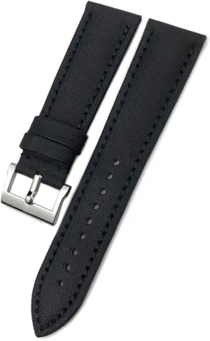 23.0Mm Nylon Fiber Canvas Watch Strap Replacement for Blancpain Fifty Fathoms Black Strap Watch Bracelets