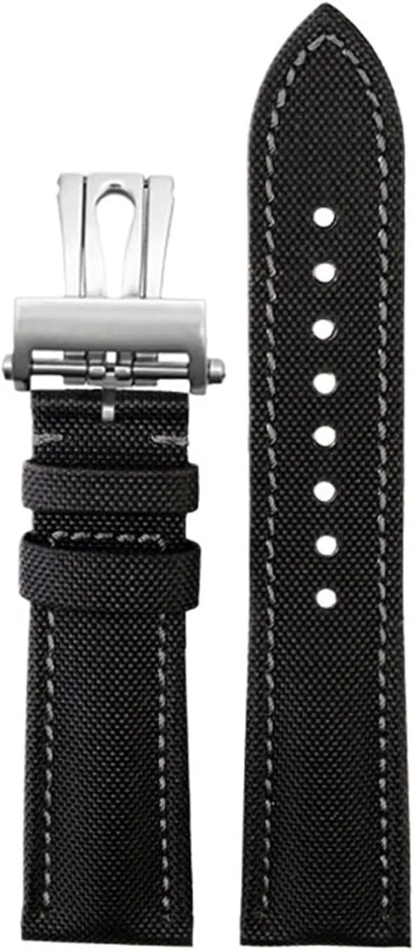 23mm High Density Nylon Watchband Special For Blancpain Fifty Fathoms 5000 5015 Strap Butterfly Buckle Wristband Canvas Leather Bottom Watch Strap