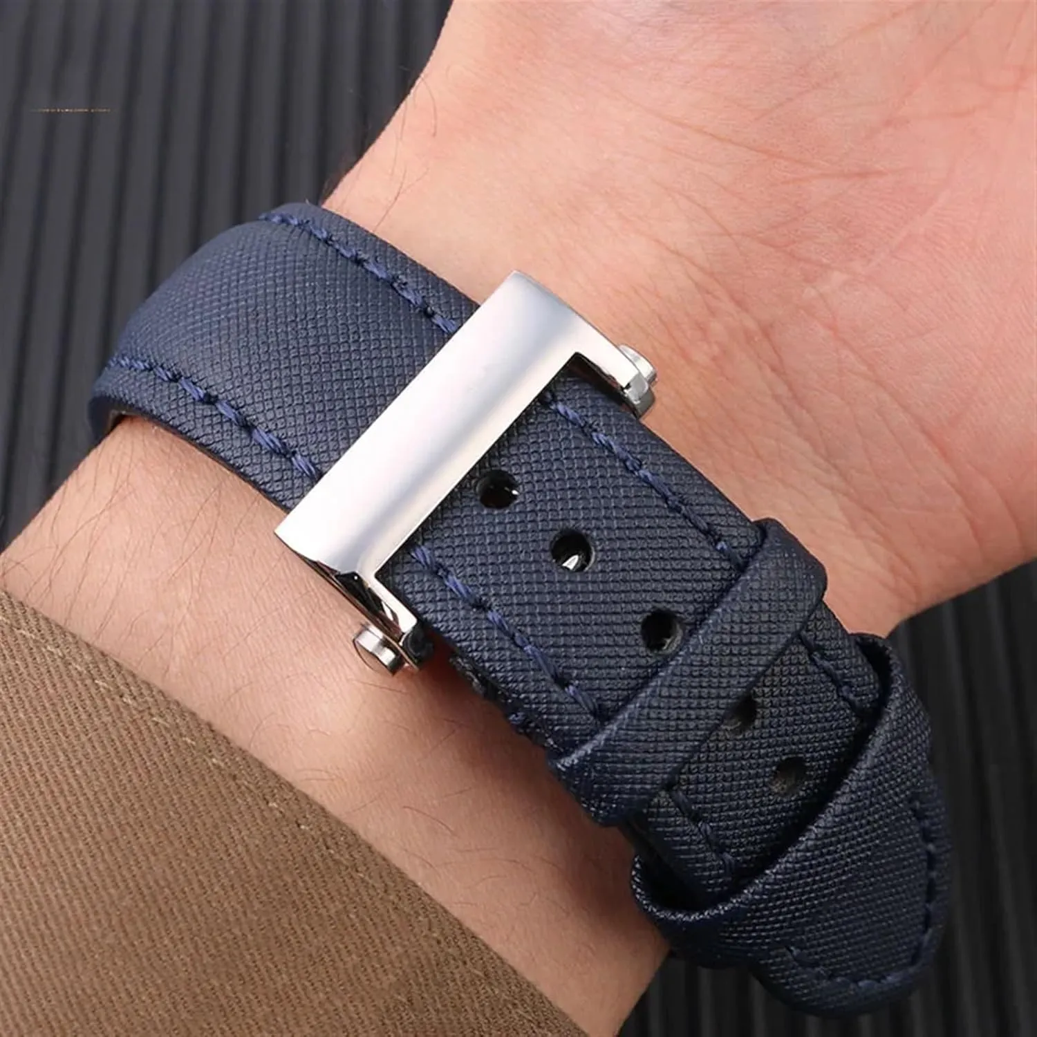 23mm High Density Nylon Watchband Special For Blancpain Fifty Fathoms 5000 5015 Strap Butterfly Buckle Wristband Canvas Leather Bottom Watch Strap