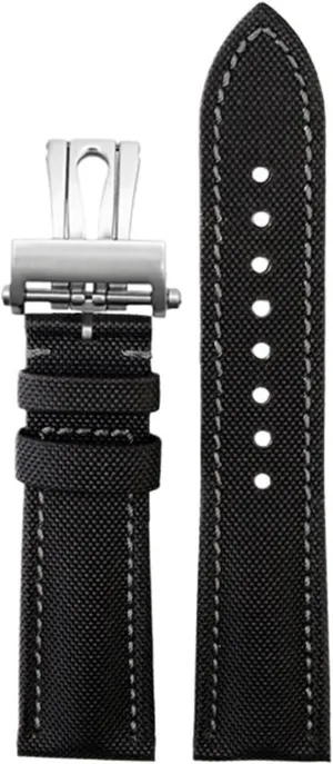 23mm High Density Nylon Watchband Special For Blancpain Fifty Fathoms 5000 5015 Strap Butterfly Buckle Wristband Canvas Leather Bottom Watch Strap