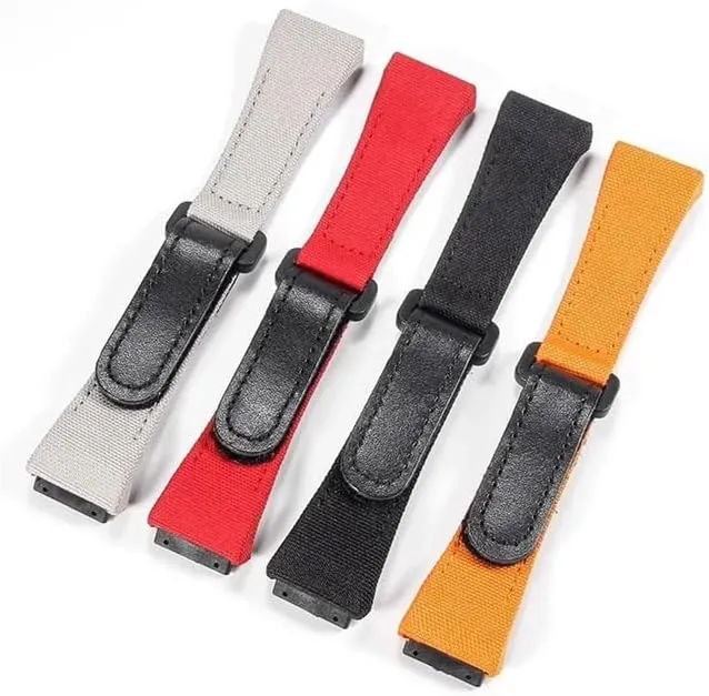25mm-20mm Canvas Watchband Fit for Richard Mille RM011 RM53 RM50 Series Screw Style Men Watch Strap