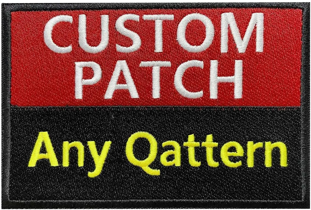 5PCS Custom Design Embroidery Patches Any Size Any Logo Personality DIY Badge Patch Biker Motorcycle Patch for Multiple Clothing Bags Vest Jackets Work Shirts