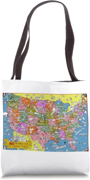 A MAD Pictorial Map of the United States Tote Bag