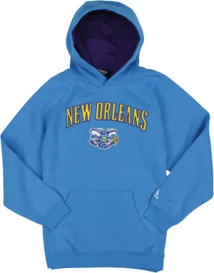 Adidas New Orleans Hornets NBA Big Boys Youth Pullover Hoodie, Blue (Blue, Large (14-16))