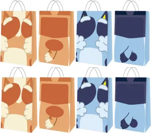 Adikoo Blue Dog Birthday Party Favor Bags 20 Pack,Cartoon Gift Bags Candy Bags for Kids Birthday Party Supplies Decorations