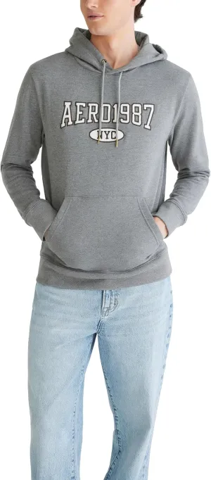 AEROPOSTALE Men's Aero Logo Popover Hoodie-Across Chest