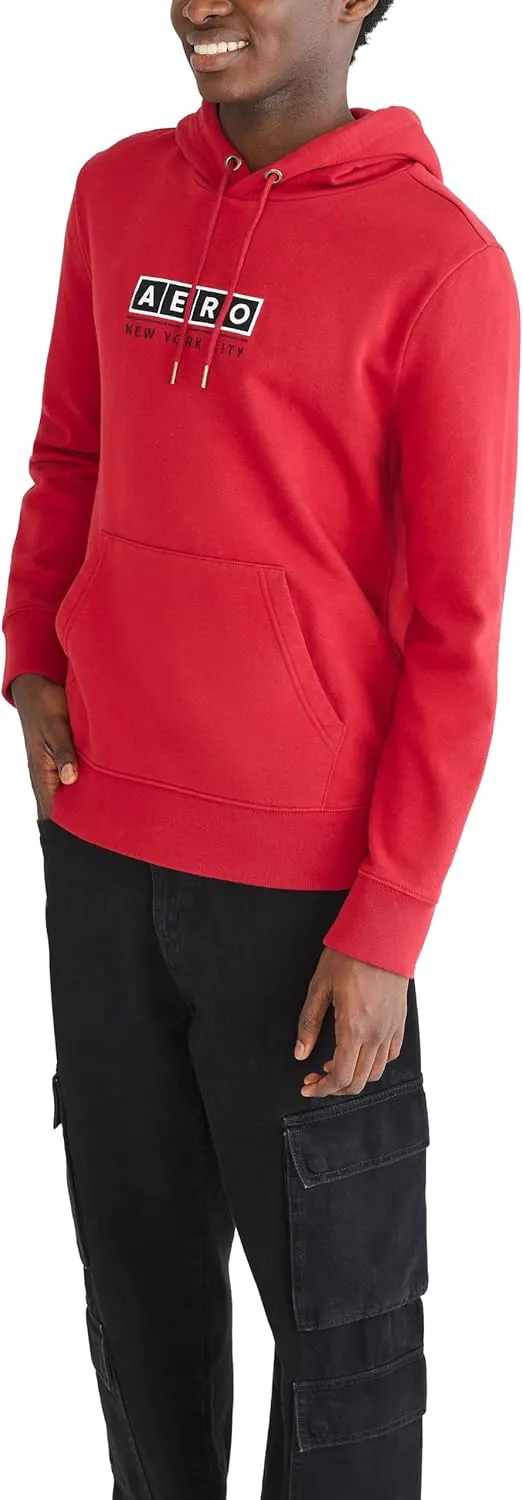AEROPOSTALE Men's Aero Logo Popover Hoodie- Box Logo