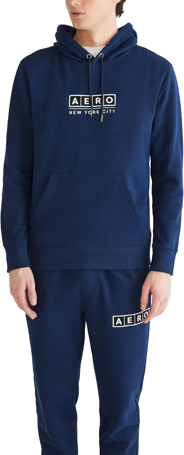 AEROPOSTALE Men's Aero Logo Popover Hoodie- Box Logo