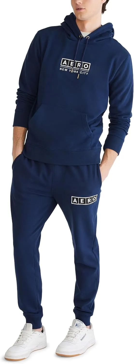 AEROPOSTALE Men's Aero Logo Popover Hoodie- Box Logo