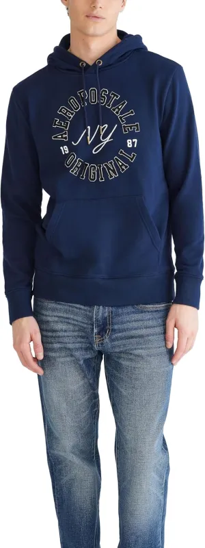 AEROPOSTALE Men's Aero Logo Popover Hoodie-Circle