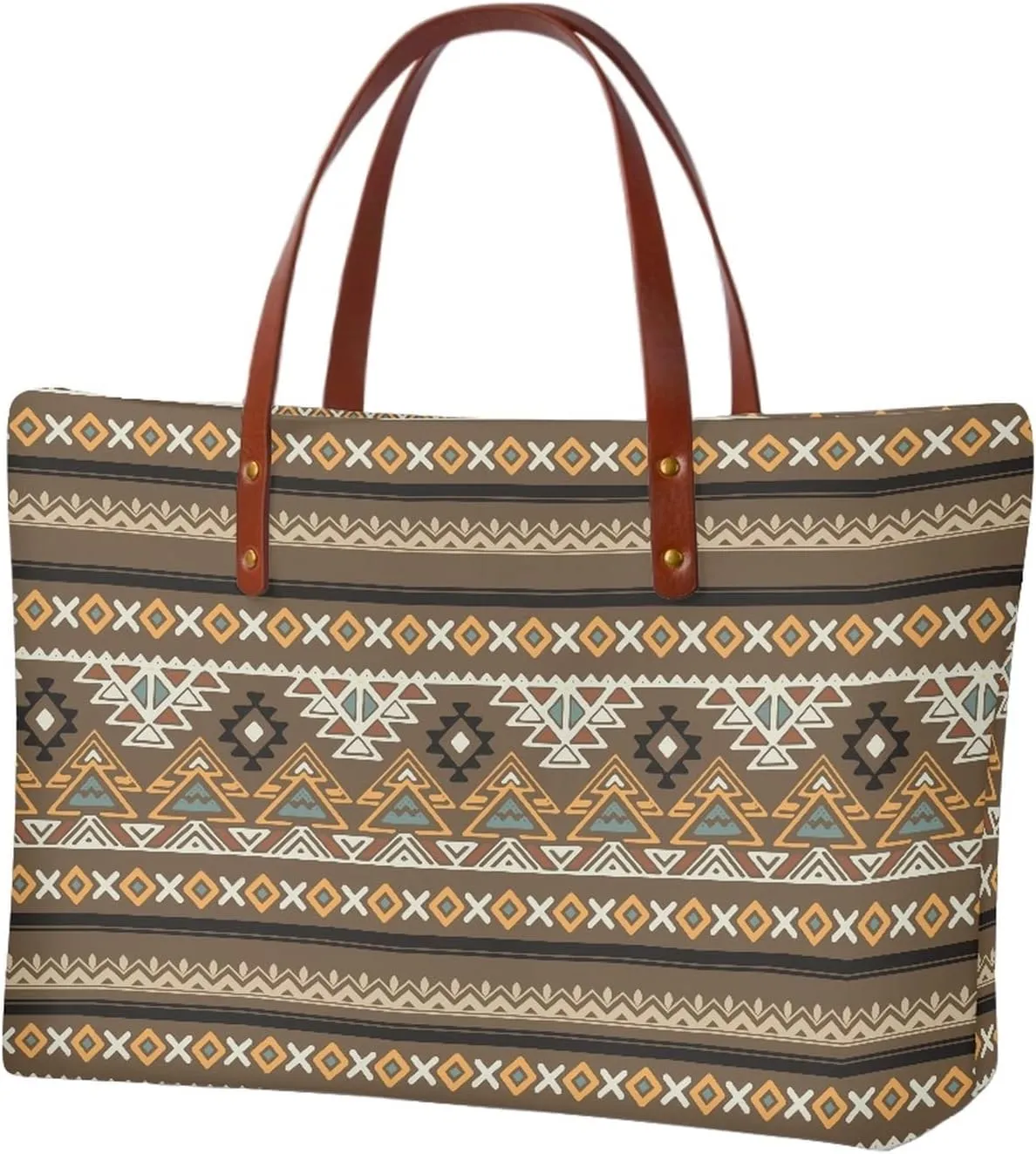African Tribal Ethnic Print Women Tote Shoulder Bags Casual Handbag