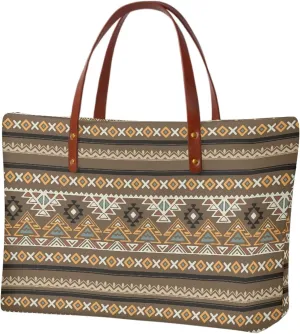 African Tribal Ethnic Print Women Tote Shoulder Bags Casual Handbag