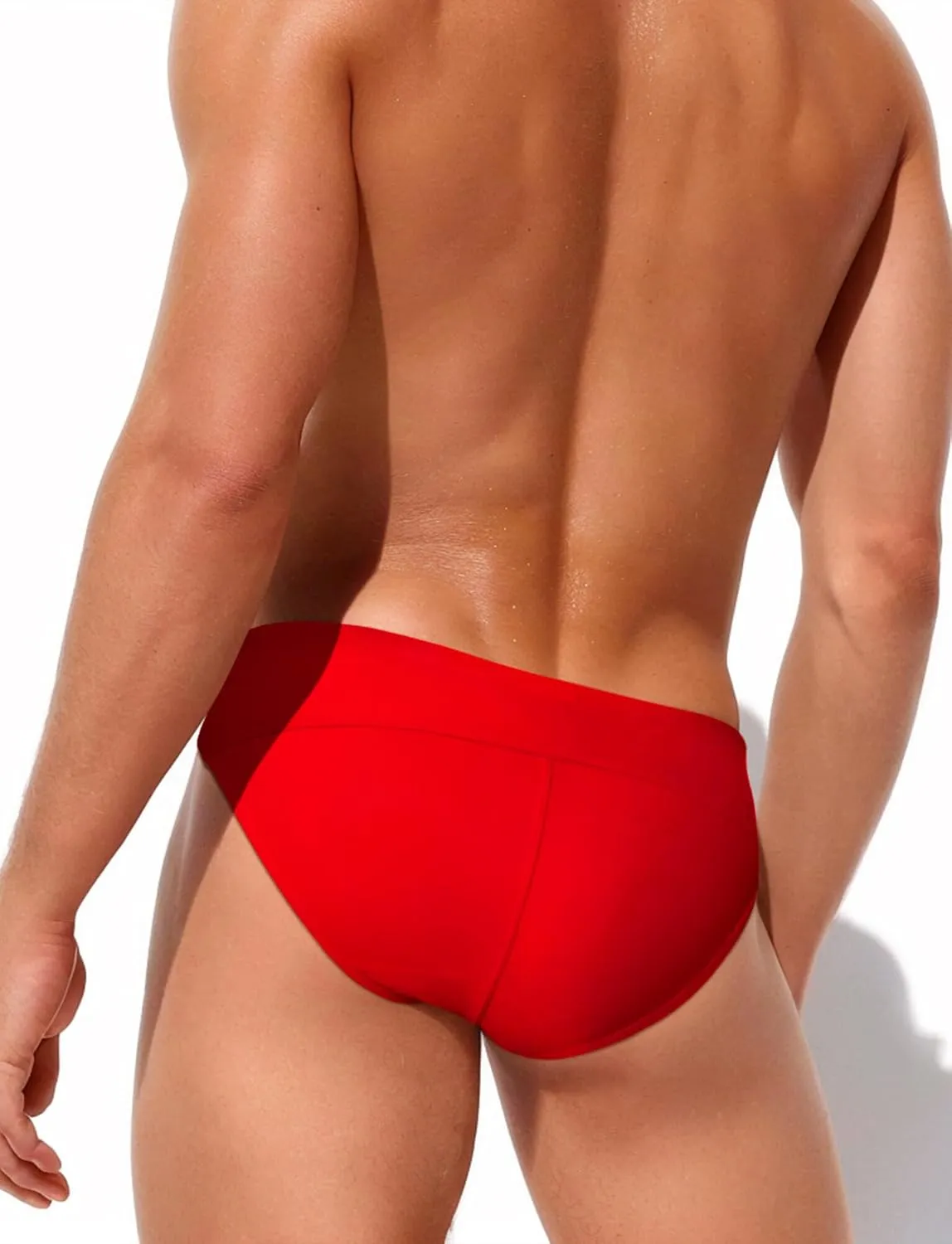 AIEOE Men Low Rise Swim Briefs Quick Dry Athletic Swimsuit Bikini Pouch Swimwear Side Lace Up
