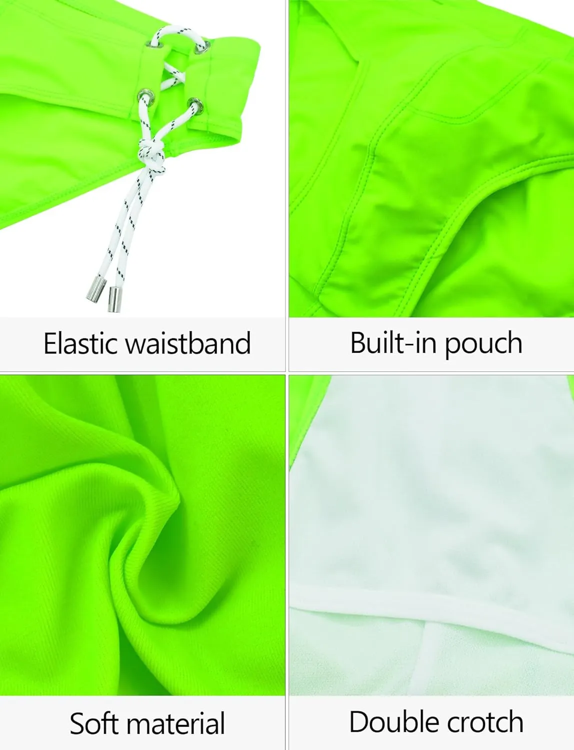 AIEOE Men Low Rise Swim Briefs Quick Dry Athletic Swimsuit Bikini Pouch Swimwear Side Lace Up