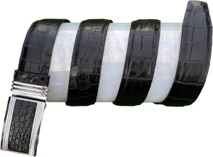 AIIigator Belt Men Leather Straight Belts Handmade Buckle Durable Dress Belt Classic Fashion Gift For Dad Boss Teacher