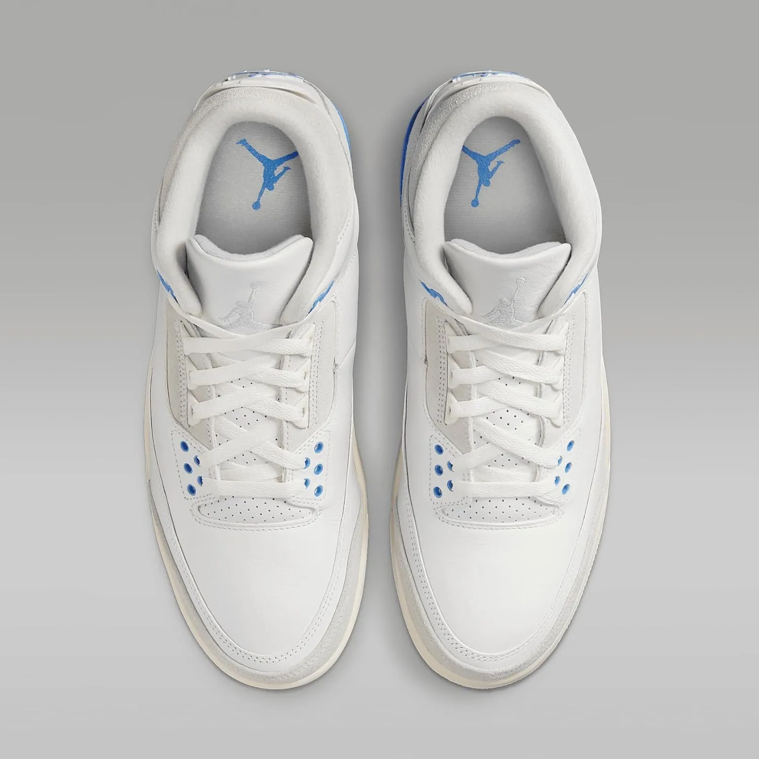 Air Jordan 3 Retro Lucky Shorts Men's Shoes (CT8532-101, Summit White/Legend Blue/Photon Dust/Hydrogen Blue)