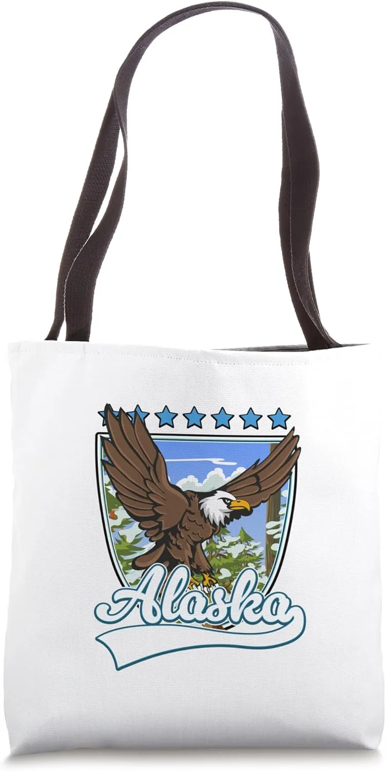 Alaska Travel patch Tote Bag