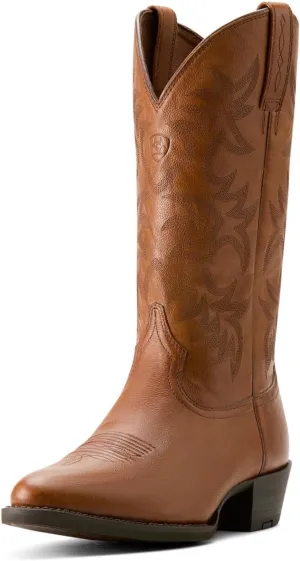 ARIAT Men's Heritage R Toe Western Boot, Cognac, 9.5
