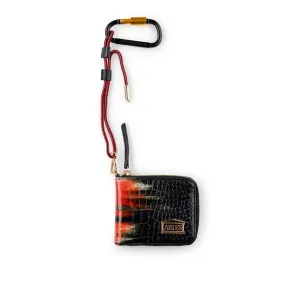 aries leather wallet (black / red)