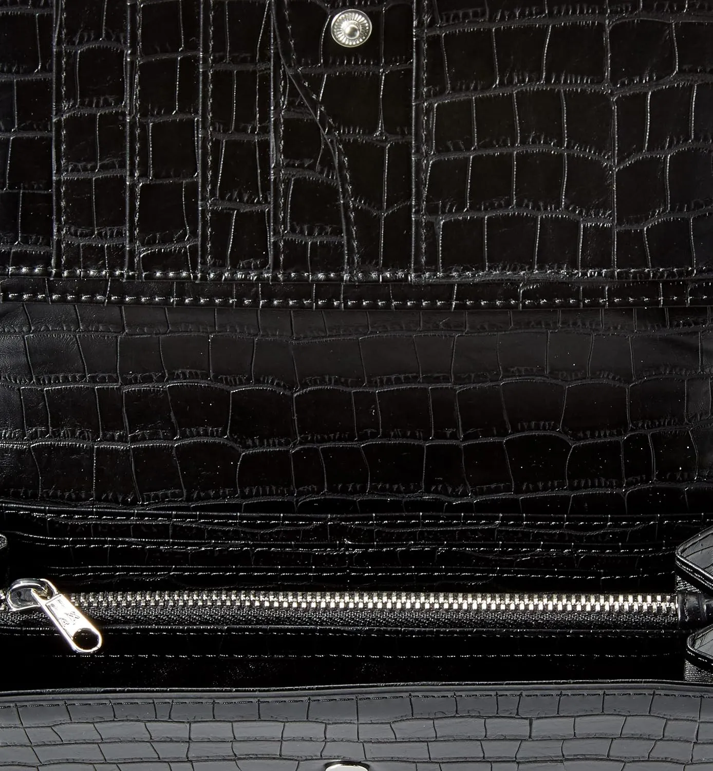 Armani Exchange Crocodile Pu Leather Continental Wallet