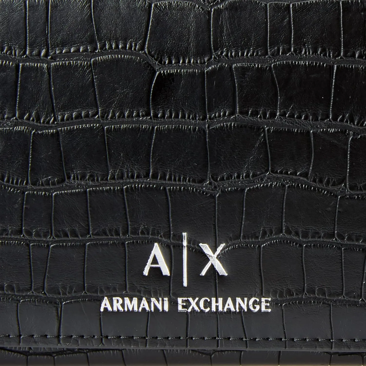 Armani Exchange Crocodile Pu Leather Continental Wallet