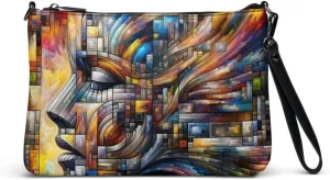 Artistic Fusion: Cute Artsy Modern Intricate Colorful Pattern Print Crossbody Bag