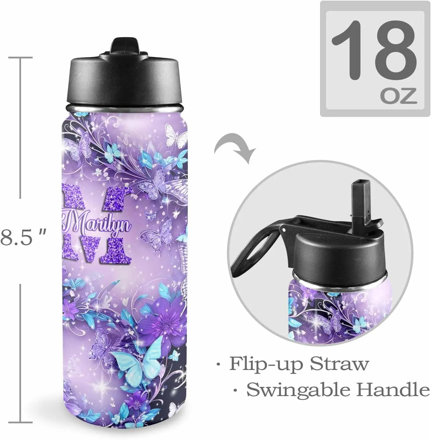 Artsadd Custom Kids Backpack with Lunch Box Set, Personalized Name School Bags Bookbag Lunch Bag for Boys Girls(Design 27)