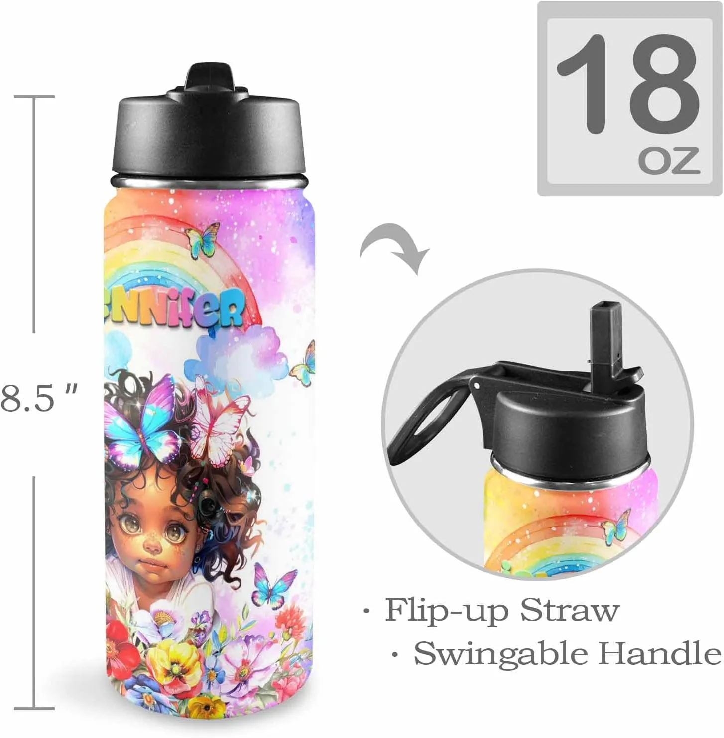 Artsadd Custom Kids Backpack with Lunch Box Set, Personalized Name School Bags Bookbag Lunch Bag for Boys Girls(Design 35)