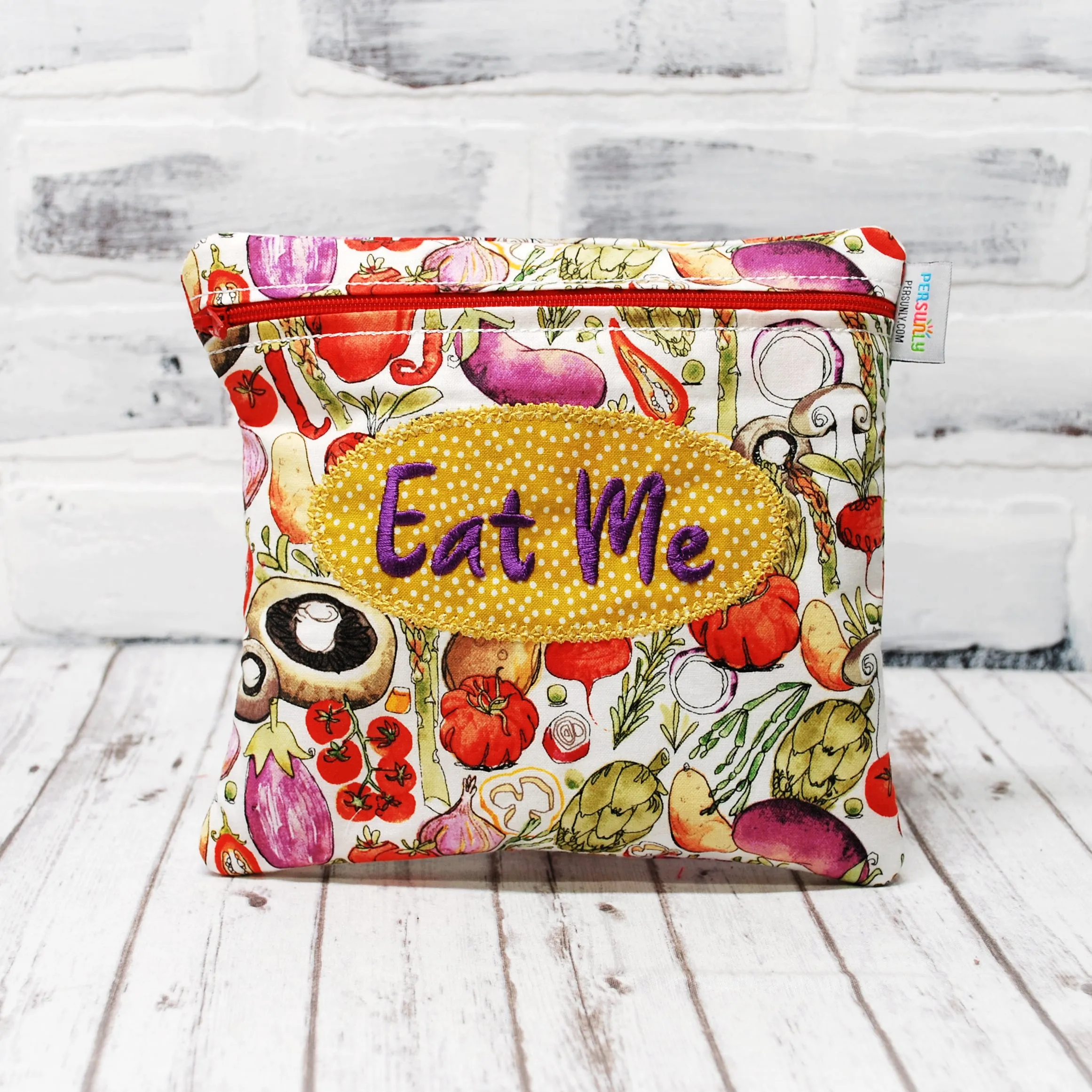 Artsy Vegetables Personalized Reusable Food Bag