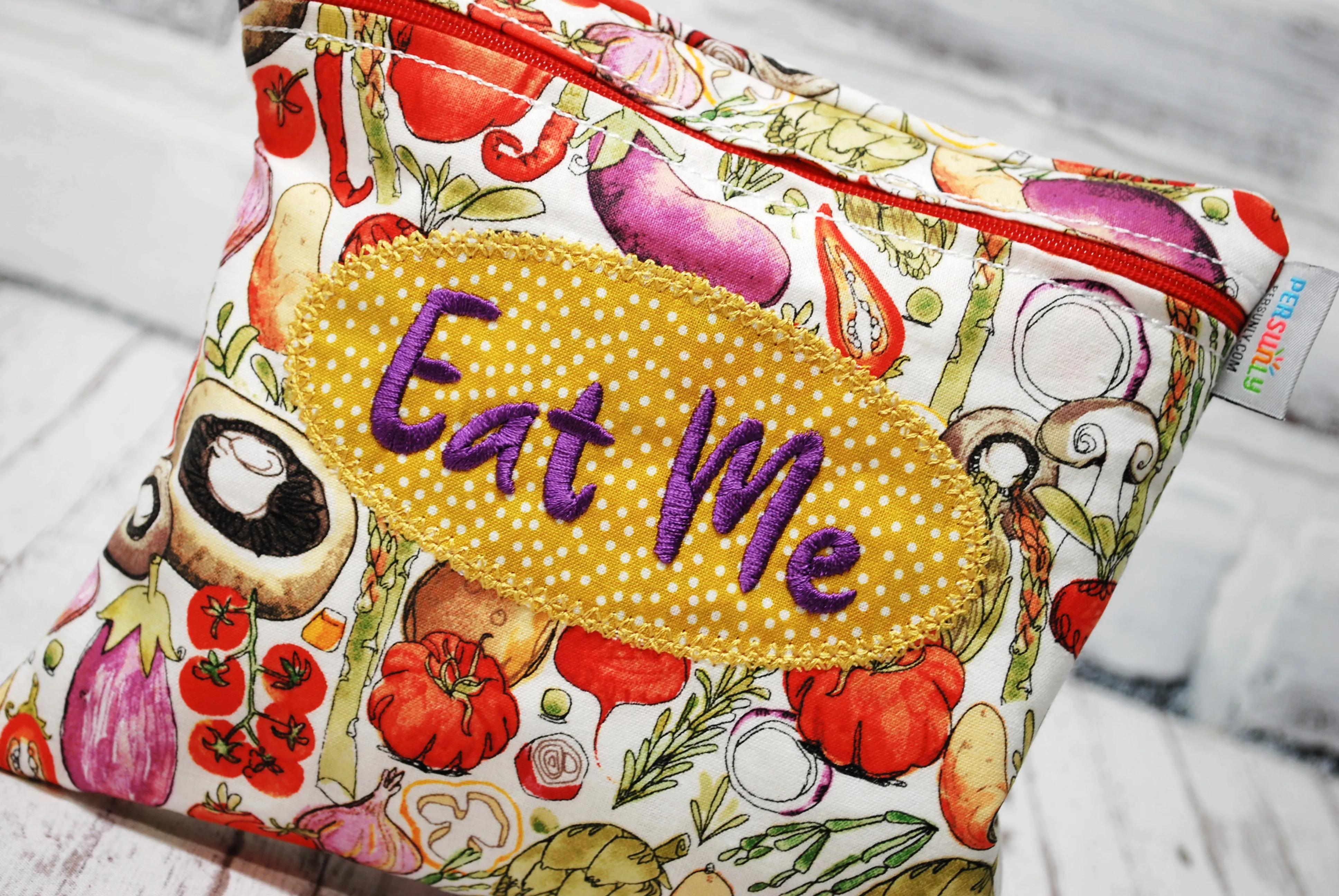 Artsy Vegetables Personalized Reusable Food Bag