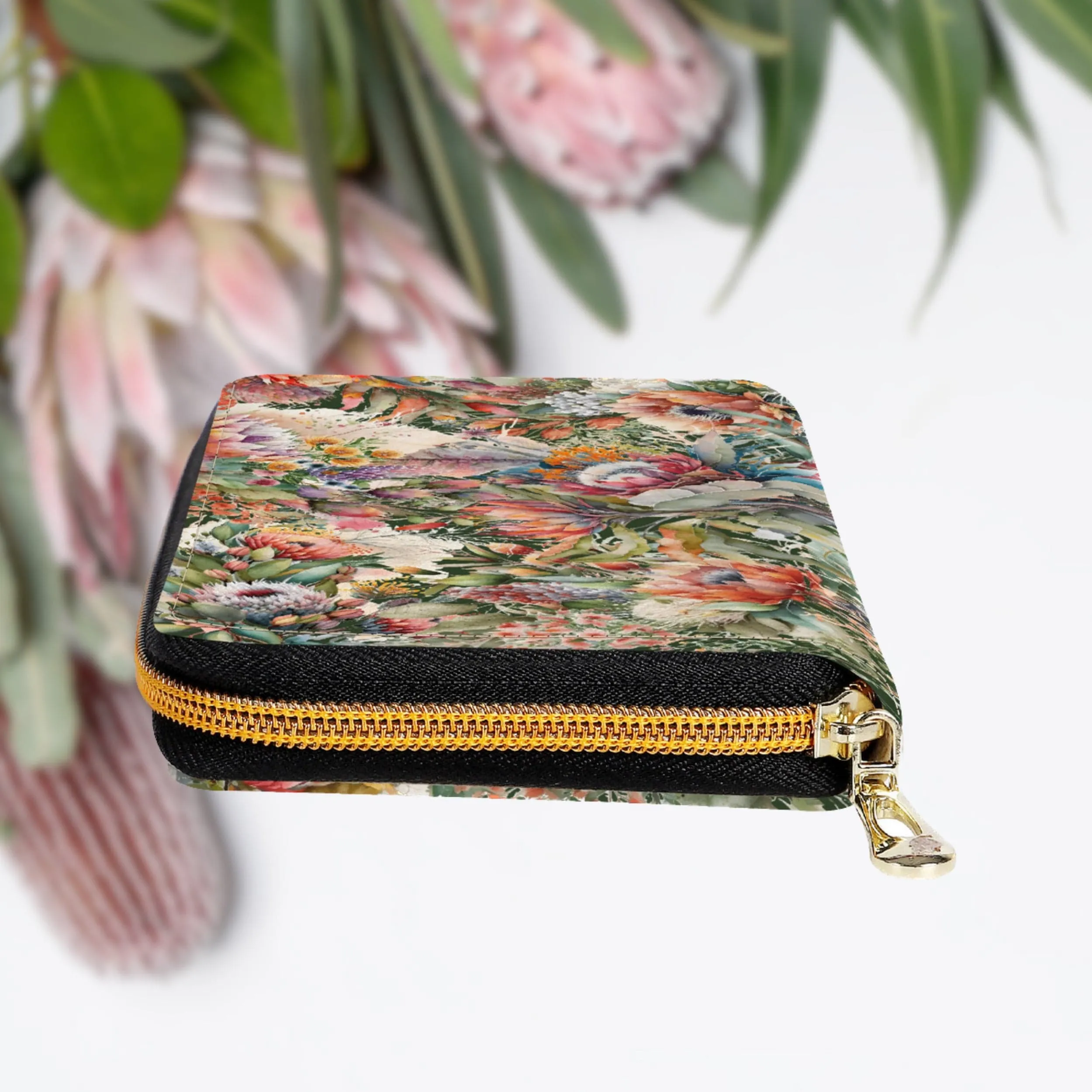 Australian Native Flowers Zip-Around Wallet