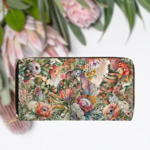 Australian Native Flowers Zip-Around Wallet